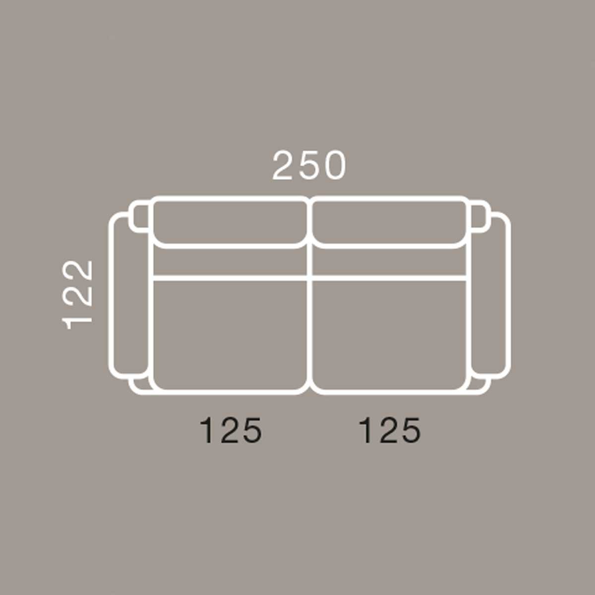 Straight sofa 250cm