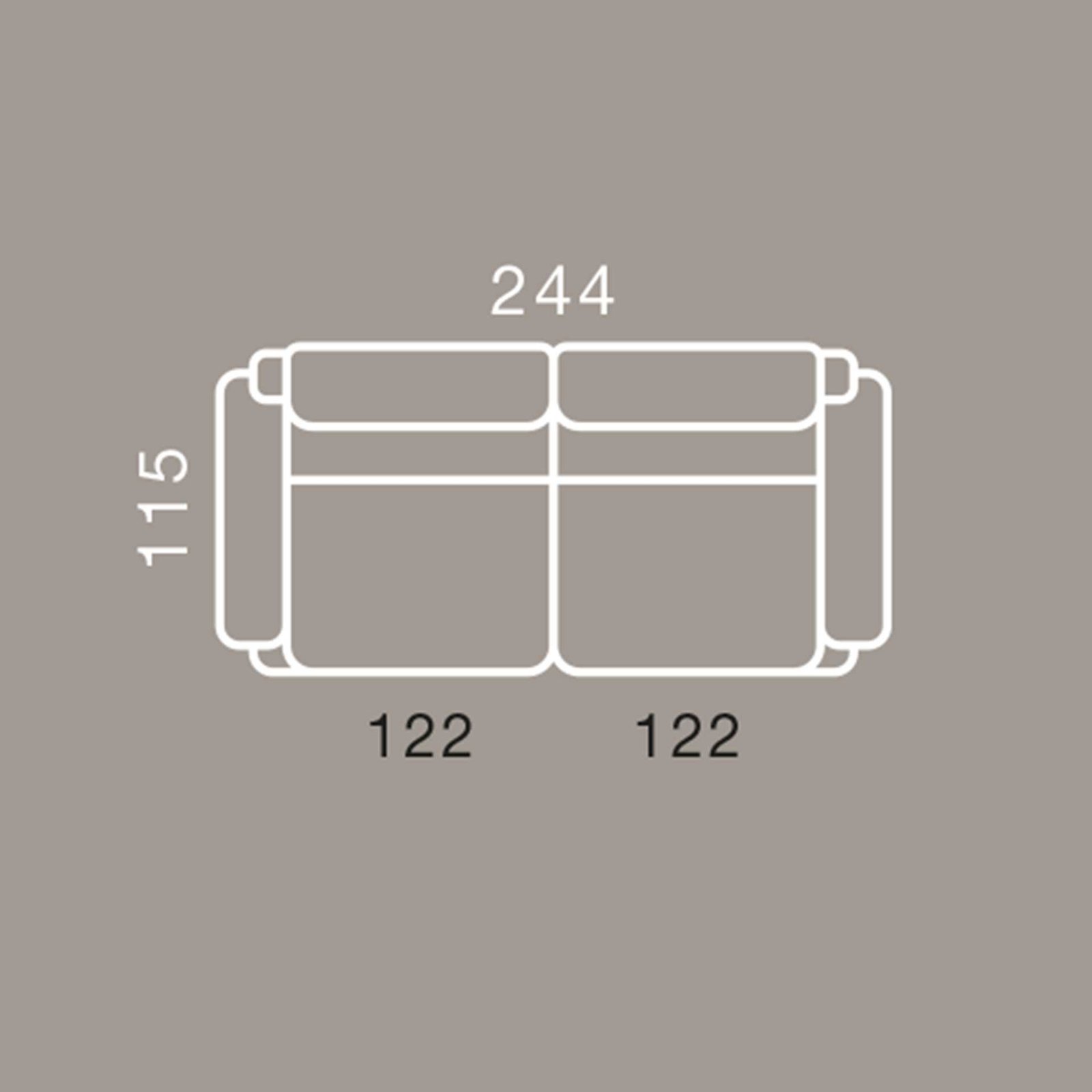 Straight sofa 244cm