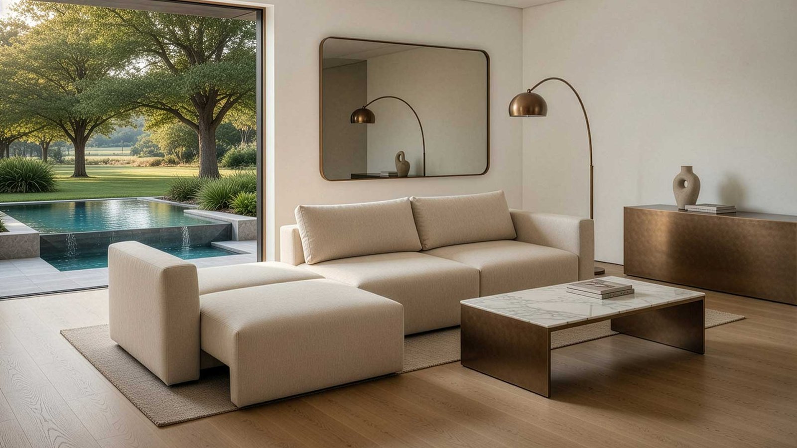 Straight sofa 244cm